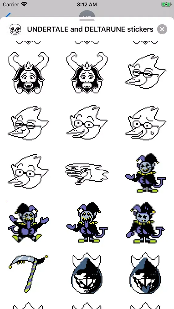 UNDERTALE DELTARUNE stickers スクリーンショット