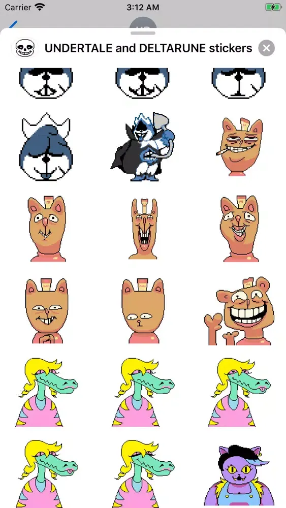 UNDERTALE DELTARUNE stickers スクリーンショット