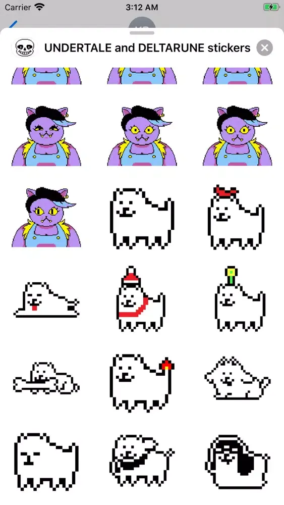 UNDERTALE DELTARUNE stickers スクリーンショット