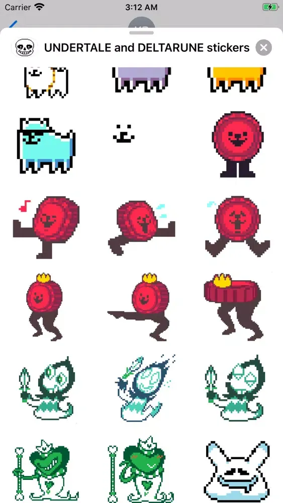 UNDERTALE DELTARUNE stickers スクリーンショット