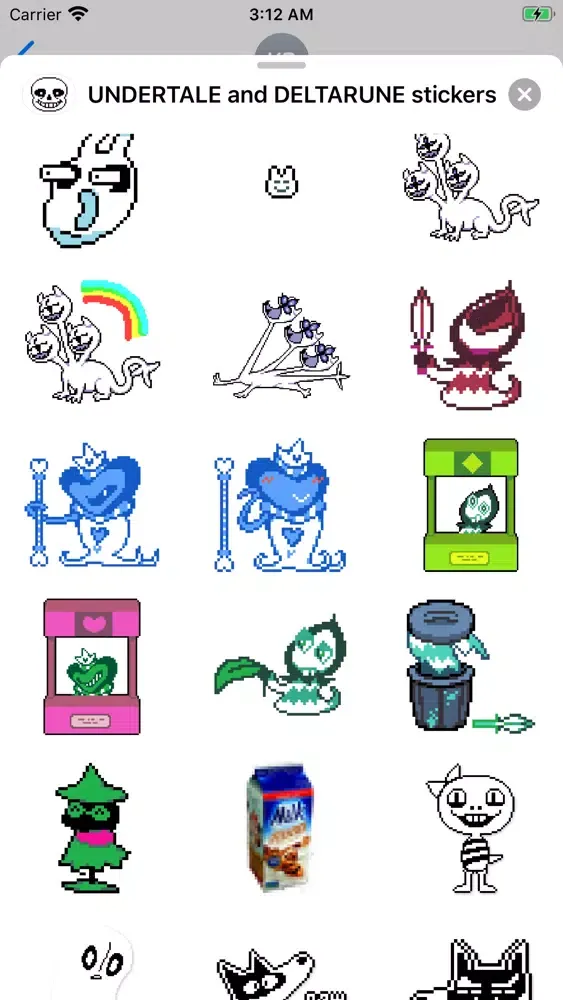 UNDERTALE DELTARUNE stickers スクリーンショット