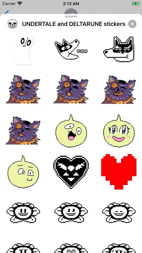 UNDERTALE DELTARUNE stickers スクリーンショット