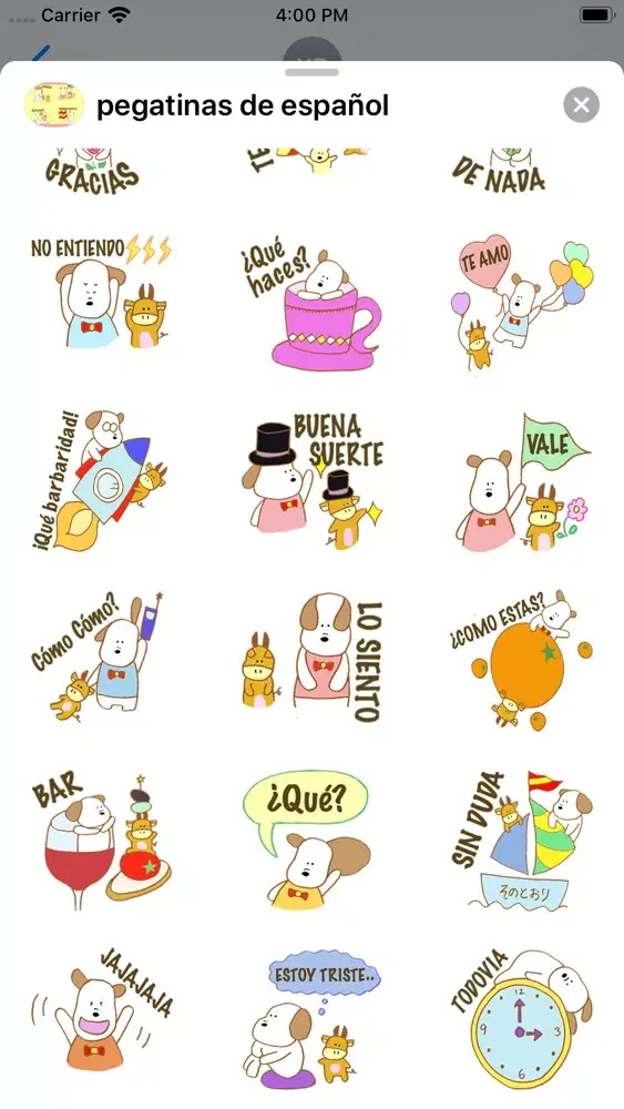 pegatinas de espanol 스크린샷