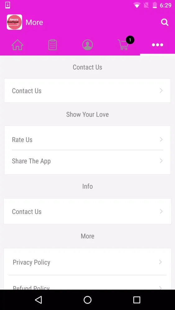 Boutique Amara Fashion Screenshots