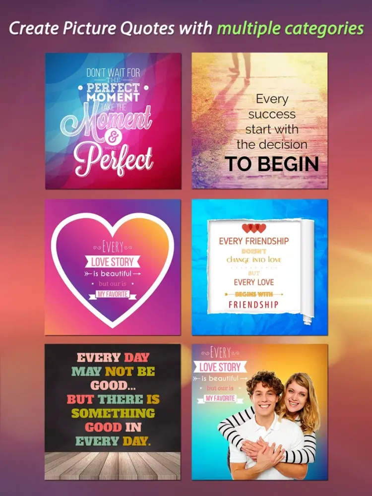 Capturas de tela do Picture Quotes & Sayings iPad 