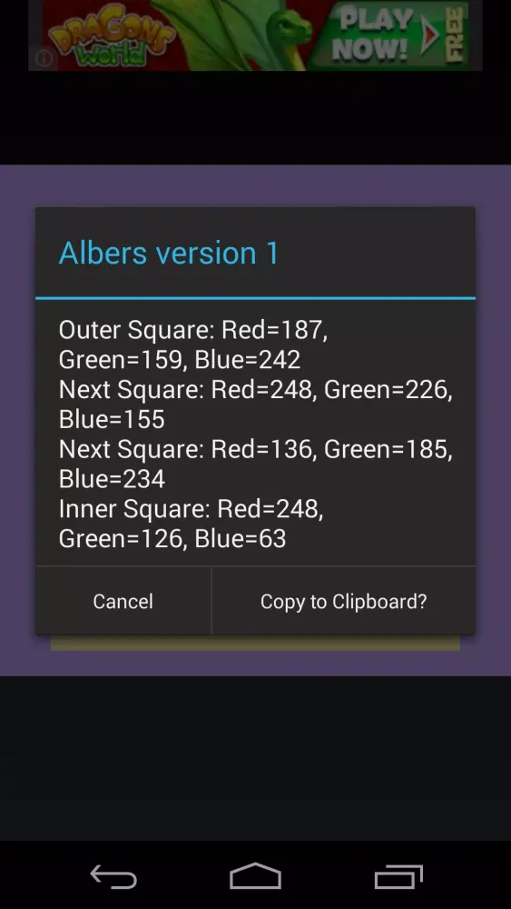 Tangkapan layar Albers