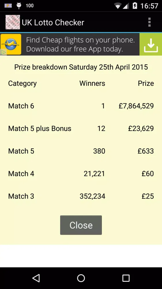 UK Lotto Checker Screenshots