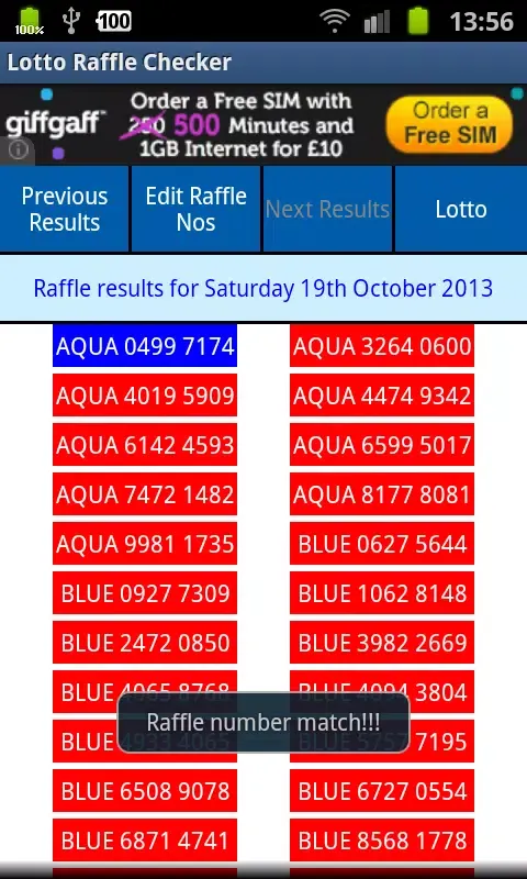 UK Lotto Checker Screenshots