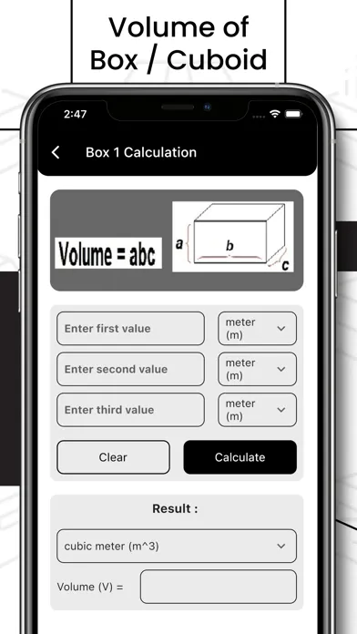 Screenshot di Box Volume Calculator