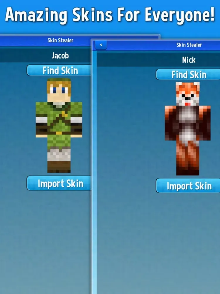 Screenshot di Boy Skins For Minecraft - Boys Minecraft Skins iPad 
