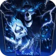 Blue Fire Skull