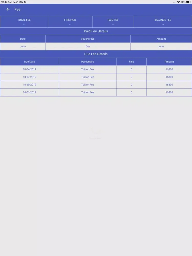 Capturas de pantalla de Brilliant Public School BSP iPad 
