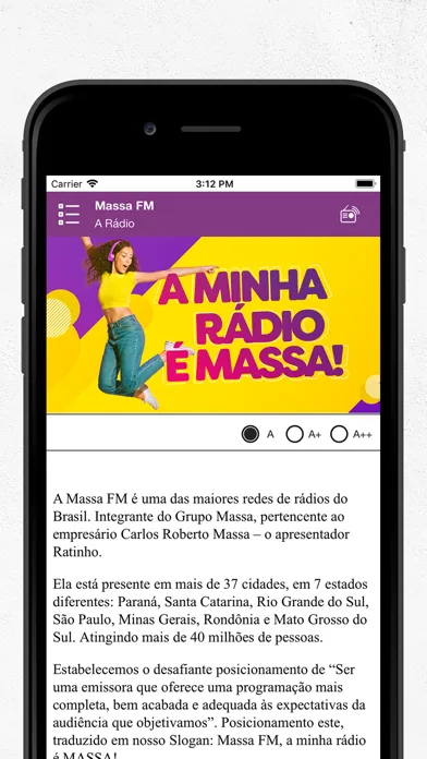 Captures d'écran de Rede Massa FM