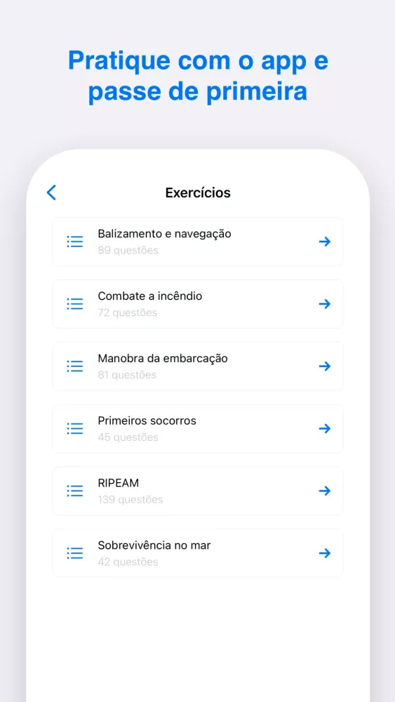 Simulados Arrais e Motonauta Screenshots
