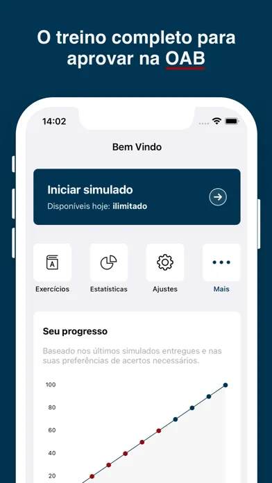 Simulados OAB Ekran Görüntüleri