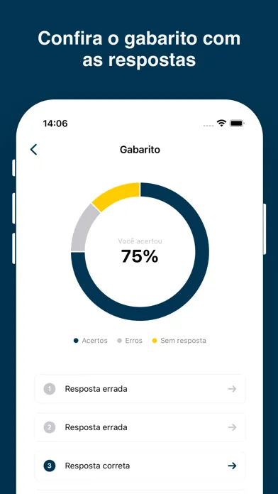 Simulados OAB Ekran Görüntüleri