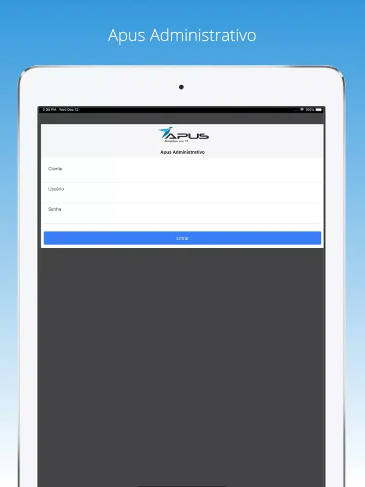 Tangkapan layar Apus Administrativo iPad 