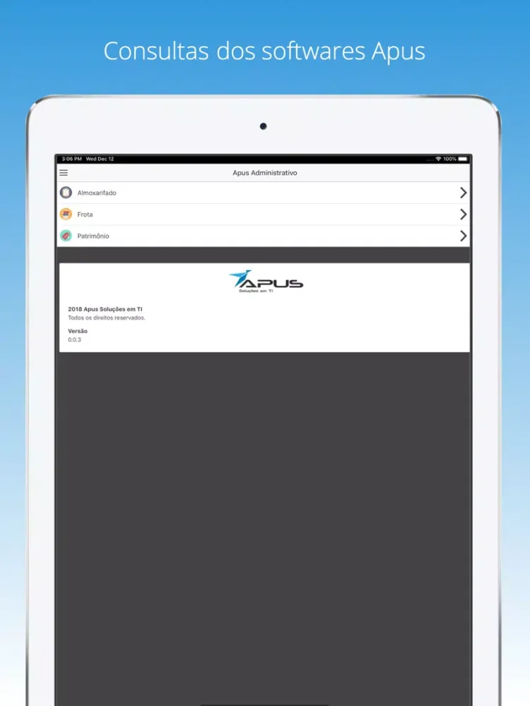 Tangkapan layar Apus Administrativo iPad 
