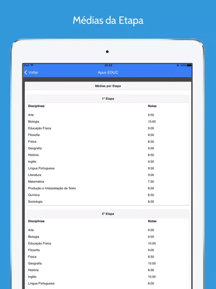Скриншоты Apus EDUC iPad 