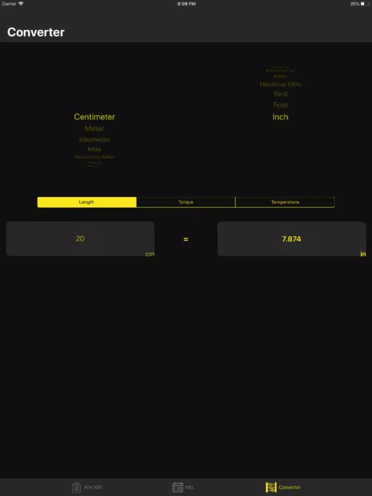 MEL Calculator iPad  Screenshots