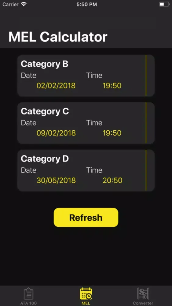 MEL Calculator Screenshots