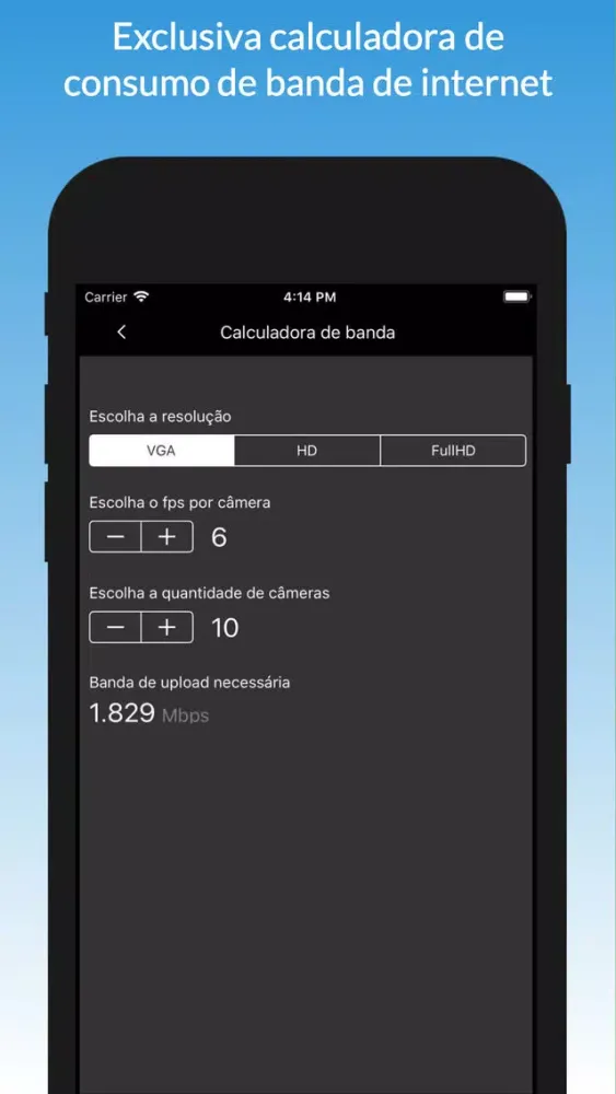 ภาพหน้าจอของ 1Fibra Cloud Câmera