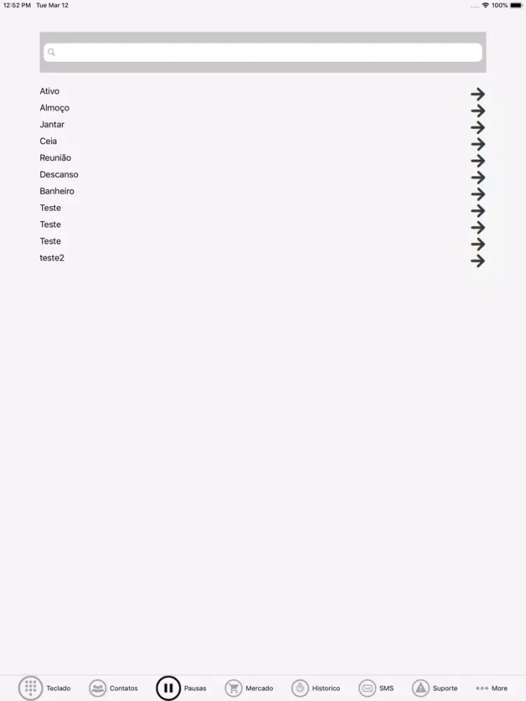 55PBX Softphone iPad  Screenshots