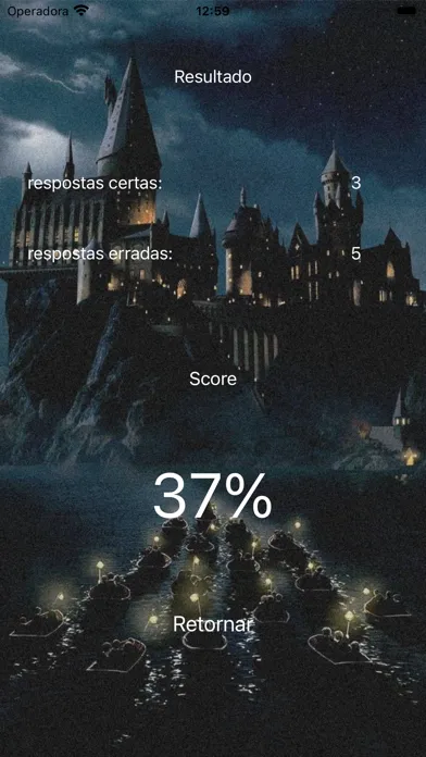 Tangkapan skrin Potter Quiz
