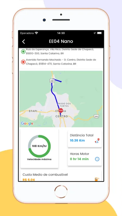 ภาพหน้าจอของ Pegasus Tracker