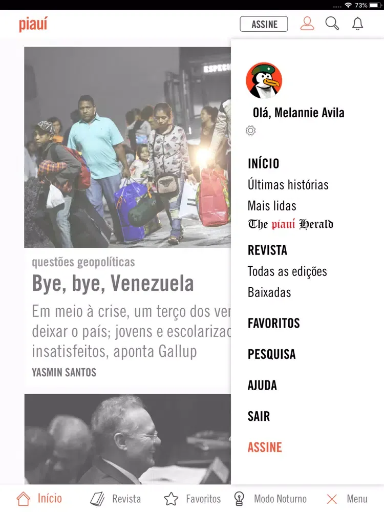 Screenshot di revista piauí iPad 