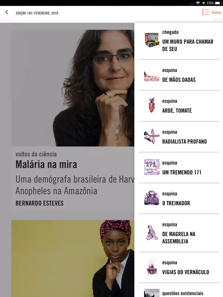 Screenshot di revista piauí iPad 