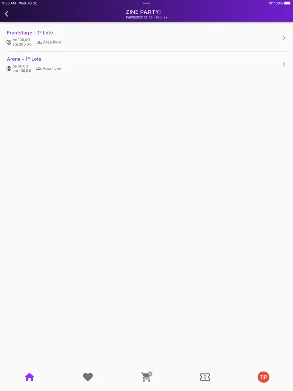 PagPrime Ticket Eventos iPad  Screenshots