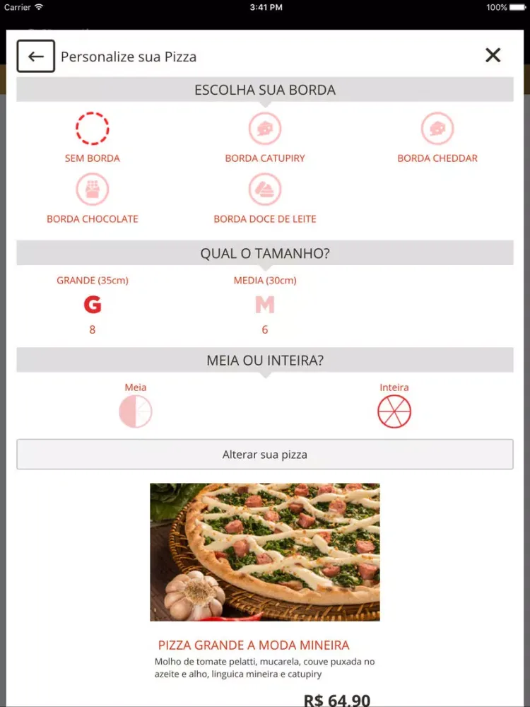 Tangkapan skrin Pizza Cesar iPad 