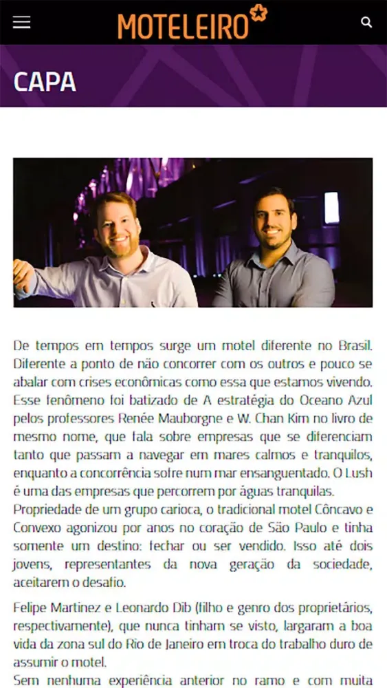 Zrzuty ekranu Revista Moteleiro Digital