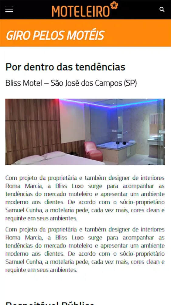 Zrzuty ekranu Revista Moteleiro Digital