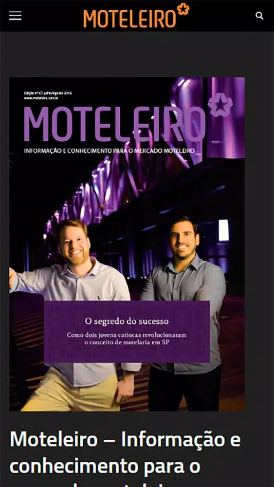 Zrzuty ekranu Revista Moteleiro Digital