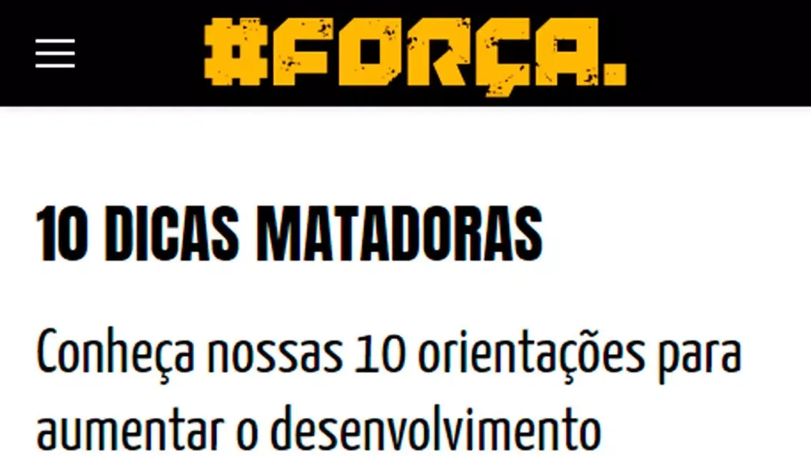 Ảnh chụp màn hình của Revista Força