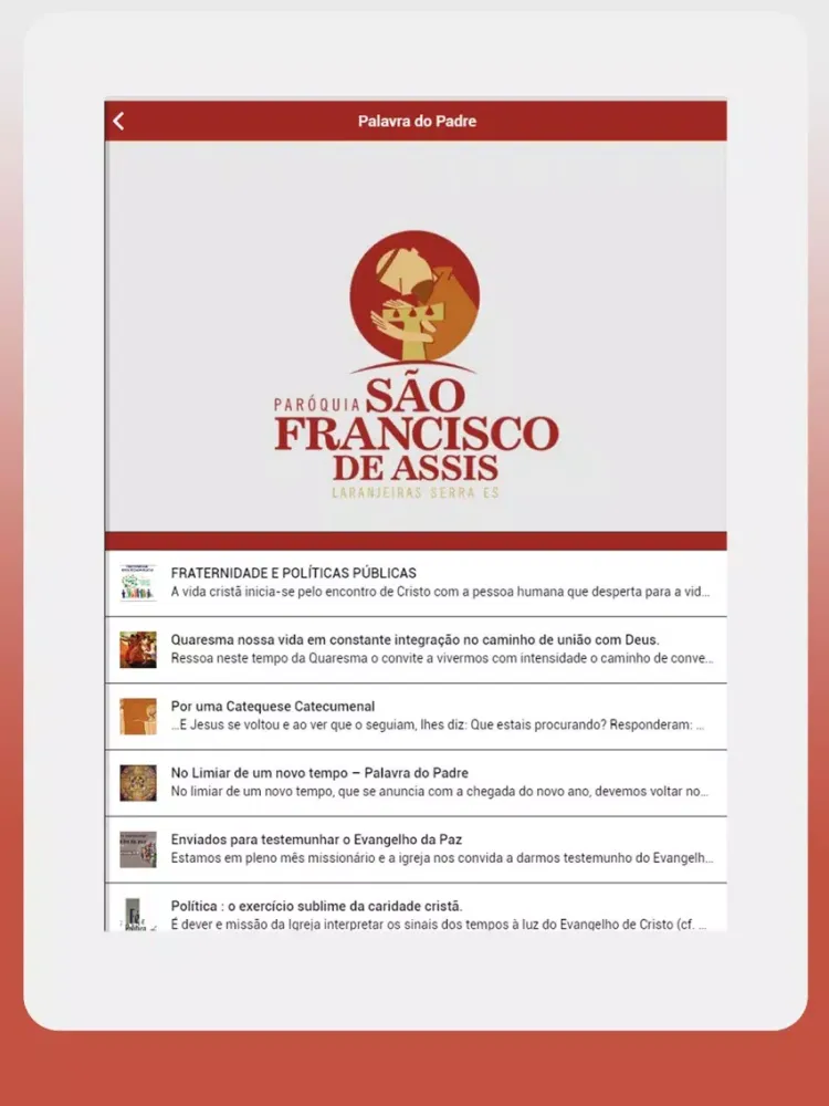 São Francisco de Assis - Serra iPad 应用截图