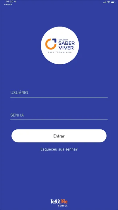 Capturas de tela do Colégio Saber Viver by TellMe