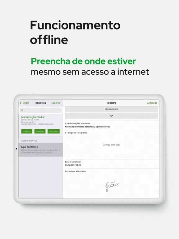 Produttivo: Ordem de Serviço iPad  سکرین شاٹس