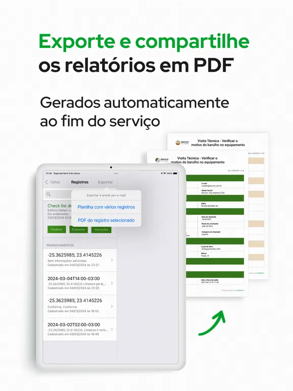 Produttivo: Ordem de Serviço iPad  سکرین شاٹس