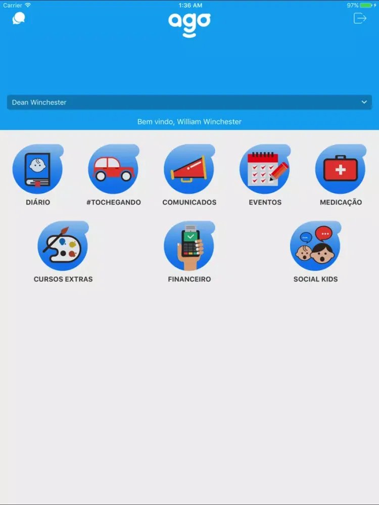 Скриншоты aGoApp - Responsáveis iPad 