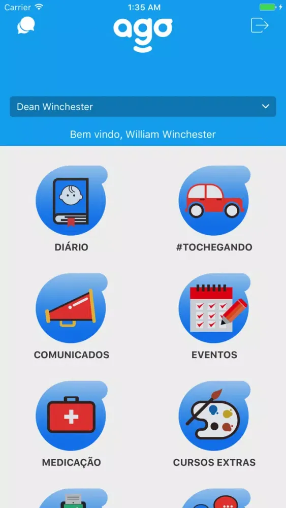 Скриншоты aGoApp - Responsáveis