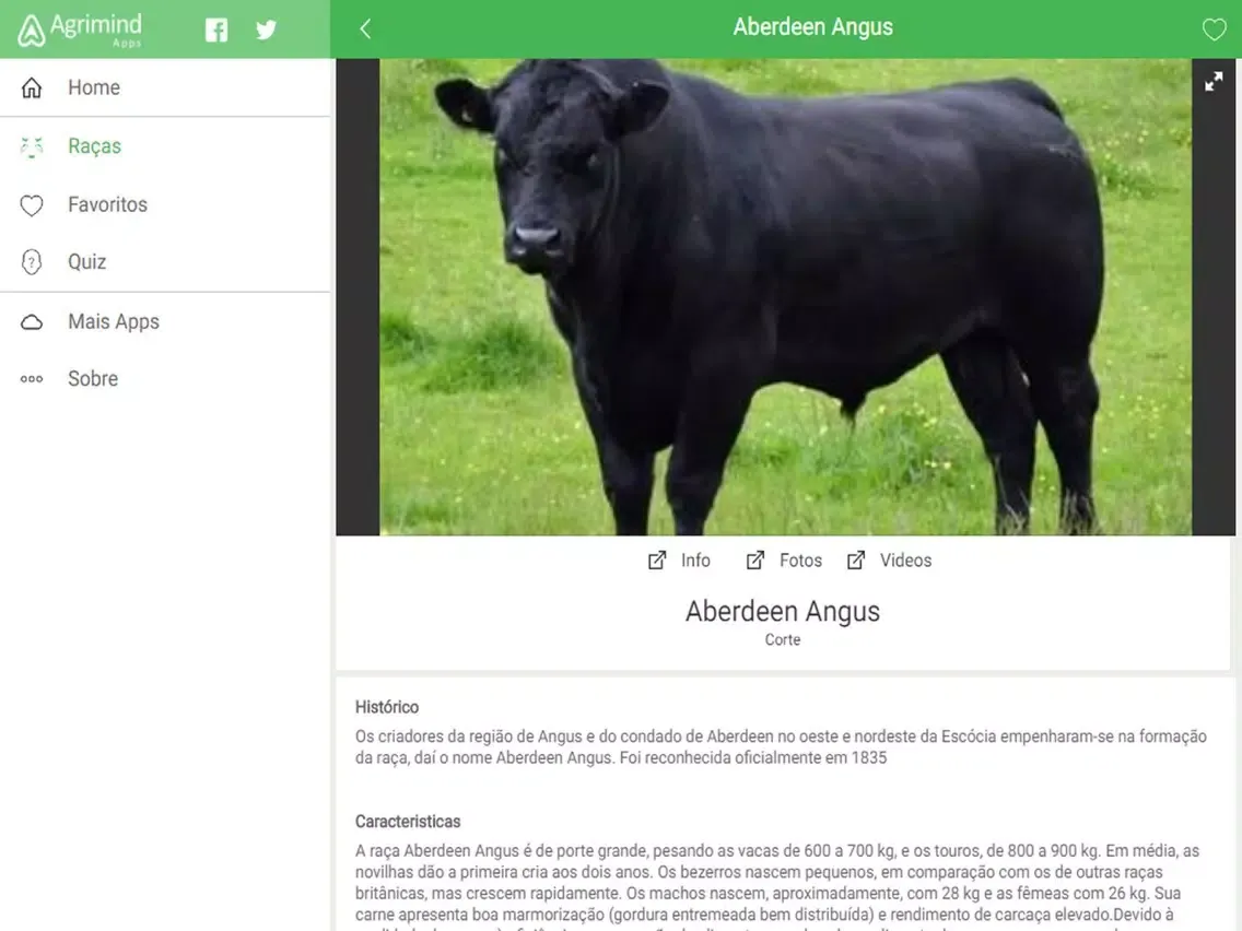 Capturas de tela do Cattle Breed iPad 