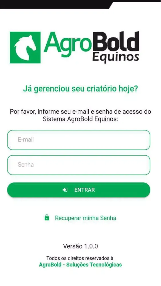 Capturas de tela do AgroBold Equinos