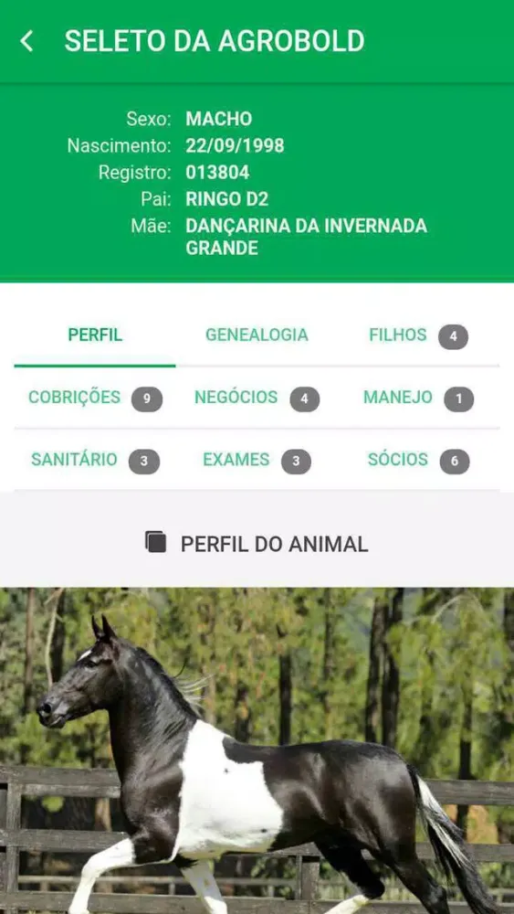 Capturas de tela do AgroBold Equinos