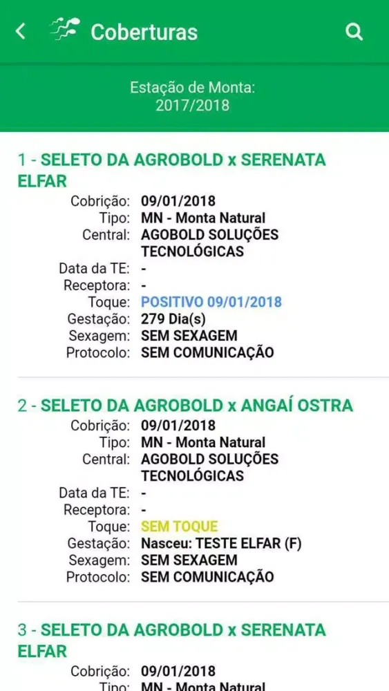 Capturas de tela do AgroBold Equinos
