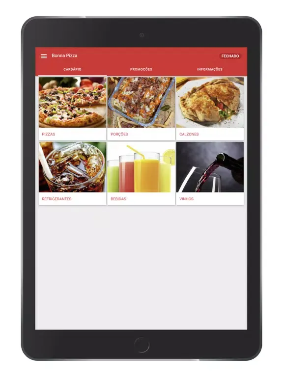 Tangkapan layar Bonna Pizza Delivery iPad 