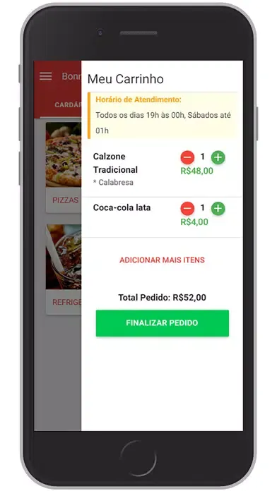 Tangkapan layar Bonna Pizza Delivery