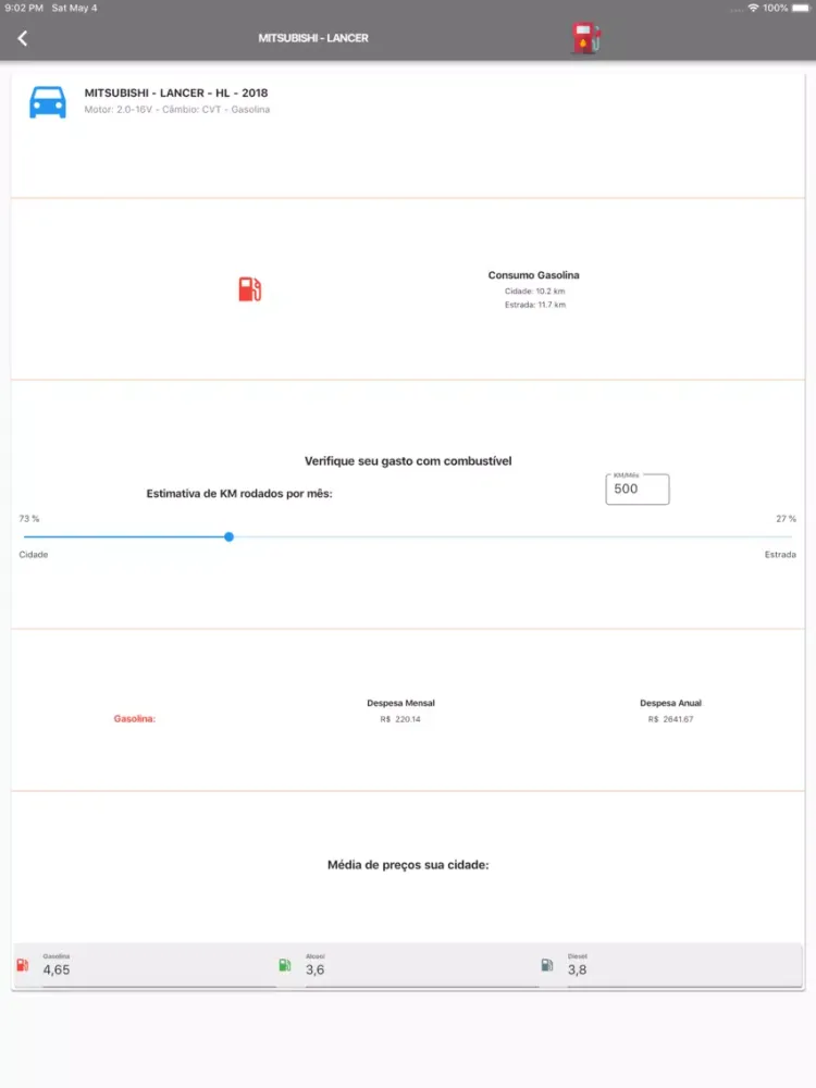 Qual o Consumo? iPad  স্ক্রিনশট